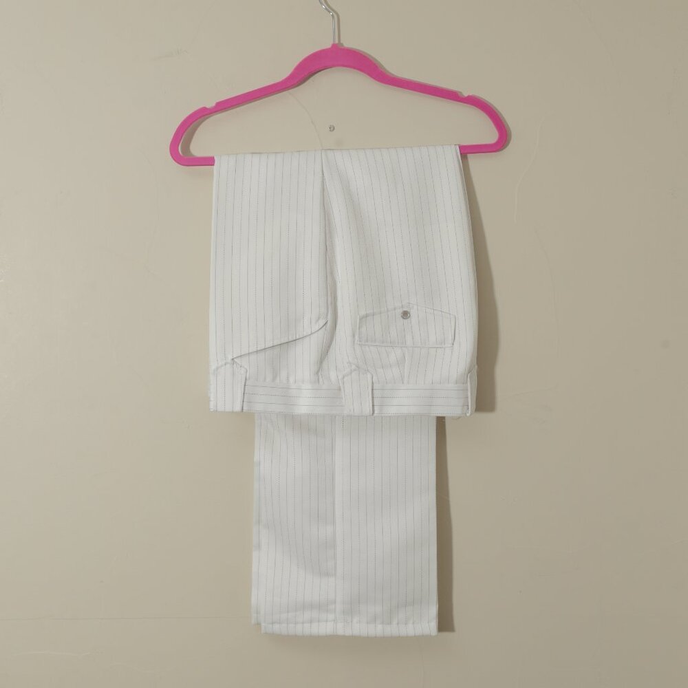 Meztizos Vintage White Striped Dress Pants (34)